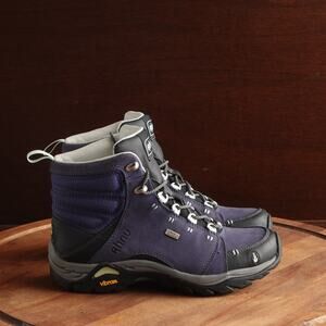 Ahnu Hiking Boot WMS SZ 6 Blue Montara II Waterproof Outdoor Trail Ankle Leather